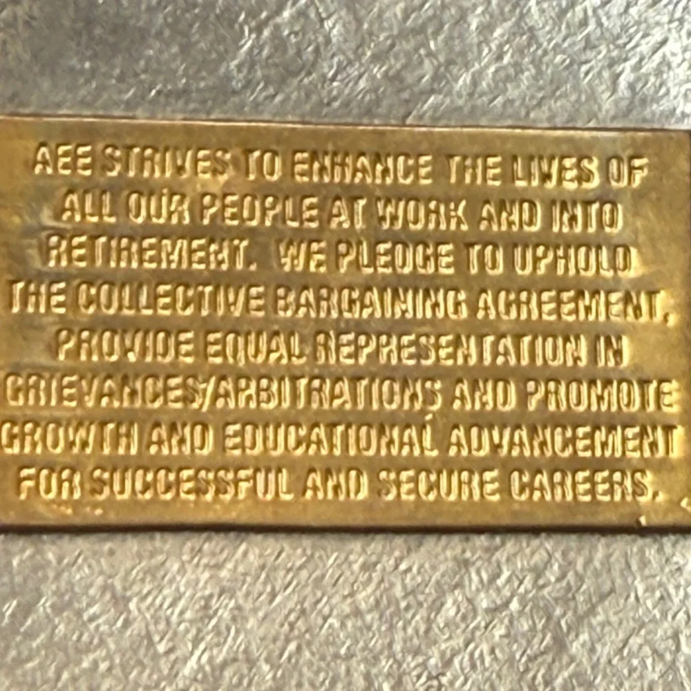 50th Anniversary engineering employees Gold and Silver Commemorative Belt Buckle